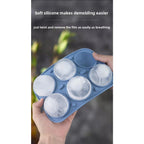 3D Baseball Stitch Ice Cube Mold: 6-Cavity Food-Grade Silicone Tray