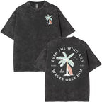 "Beachy Christian" Backprint T-Shirt | Trendy Coconut Tree Bible Verse Tee