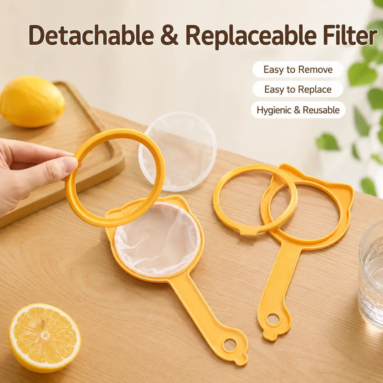 Versatile Fine Mesh Kitchen Strainer for Coffee, Tea & Flour Sifting