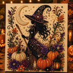 Halloween Ghost Pearl Art DIY Kit – Spooky Cute 3D Craft Gift for Fall Home Decor