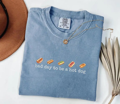 "Bad Day to Be a Hotdog" Shirt | Retro Comfort Colors® 4th of July Tee