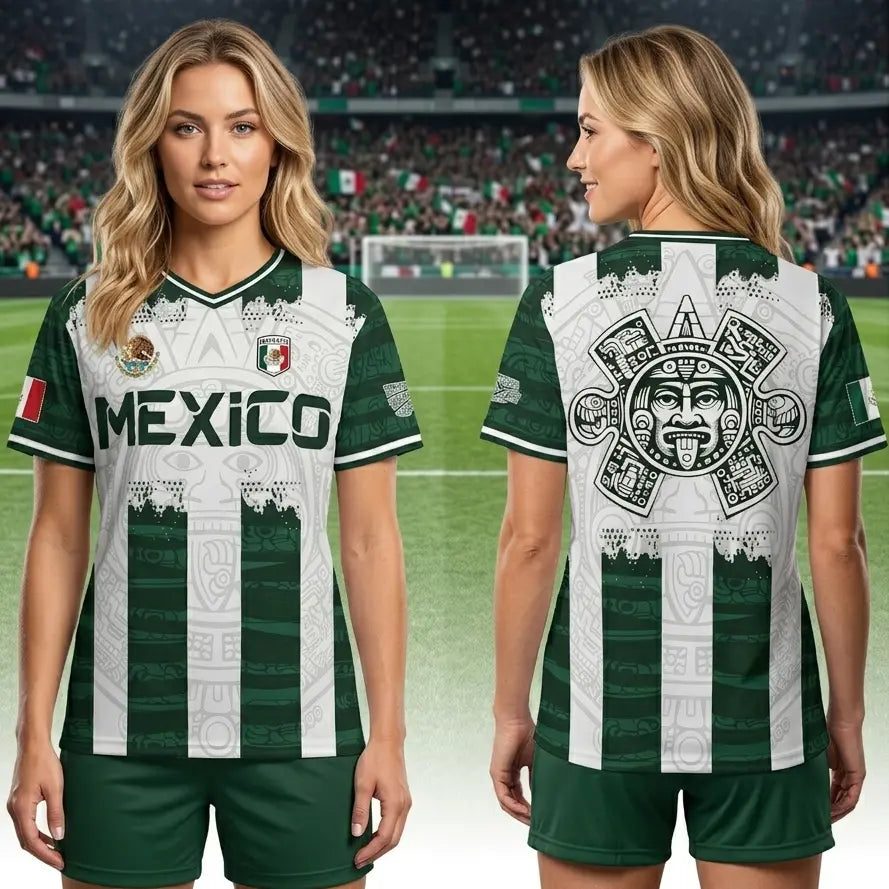 2026 Mexico Aztec Calendar All-Over Print Soccer Jersey
