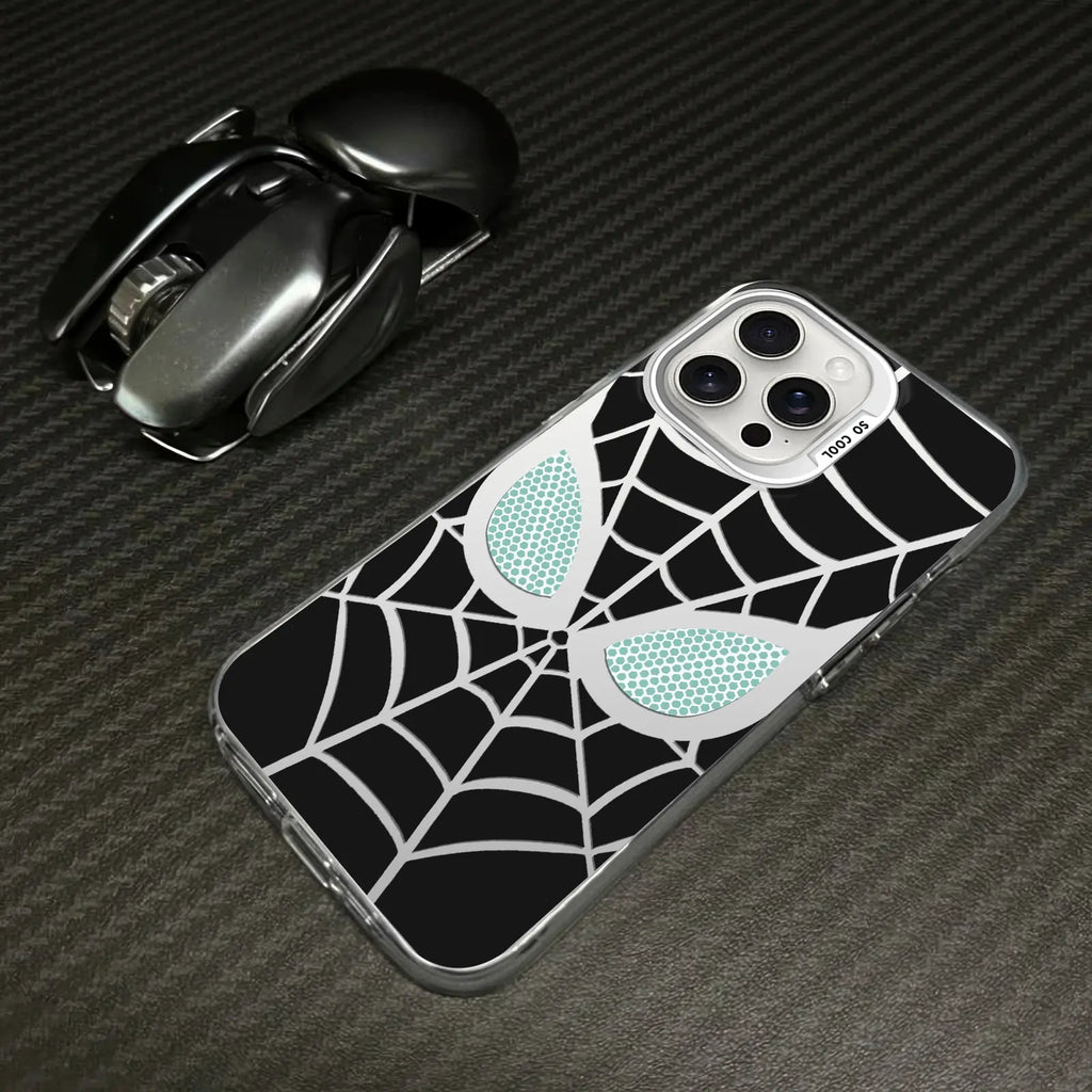 Classic Cool Grid Pattern IMD Laser Phone Case - Military Grade Anti-Drop Shell for iPhone