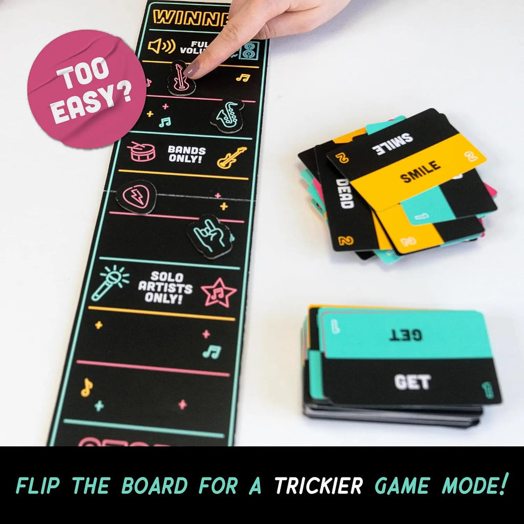 Grab The Mic Karaoke Party Game – Foam Microphone & 125 Cards Board Set