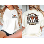 CTT Oil Exploration & Cattle T-Shirt, Hoodie, Sweatshirt Unisex Graphic Oilfield Ranch Landman Inspired Workwear Tee