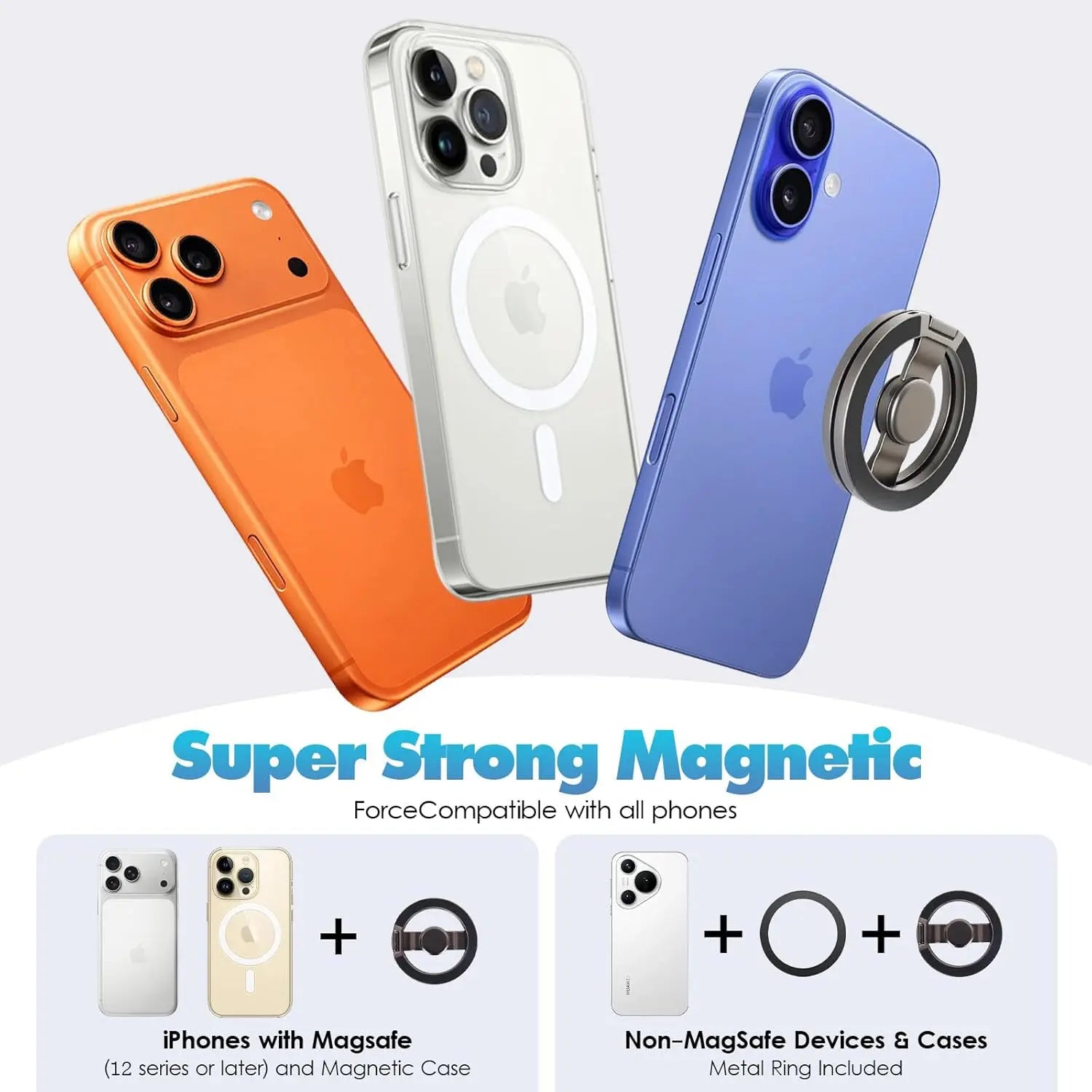 Magnetic Fidget Spinner Phone Stand – 360° Rotating Foldable MagSafe Car Holder