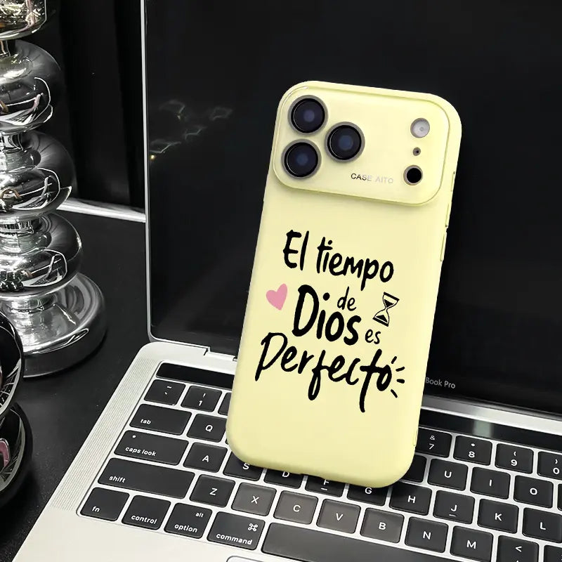 "El Tiempo de Dios es Perfecto" iPhone Case - Bible Inspired Shockproof Cover