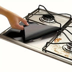 4-Piece Reusable Non-Stick Gas Stove Burner Covers – Heat-Resistant & Washable
