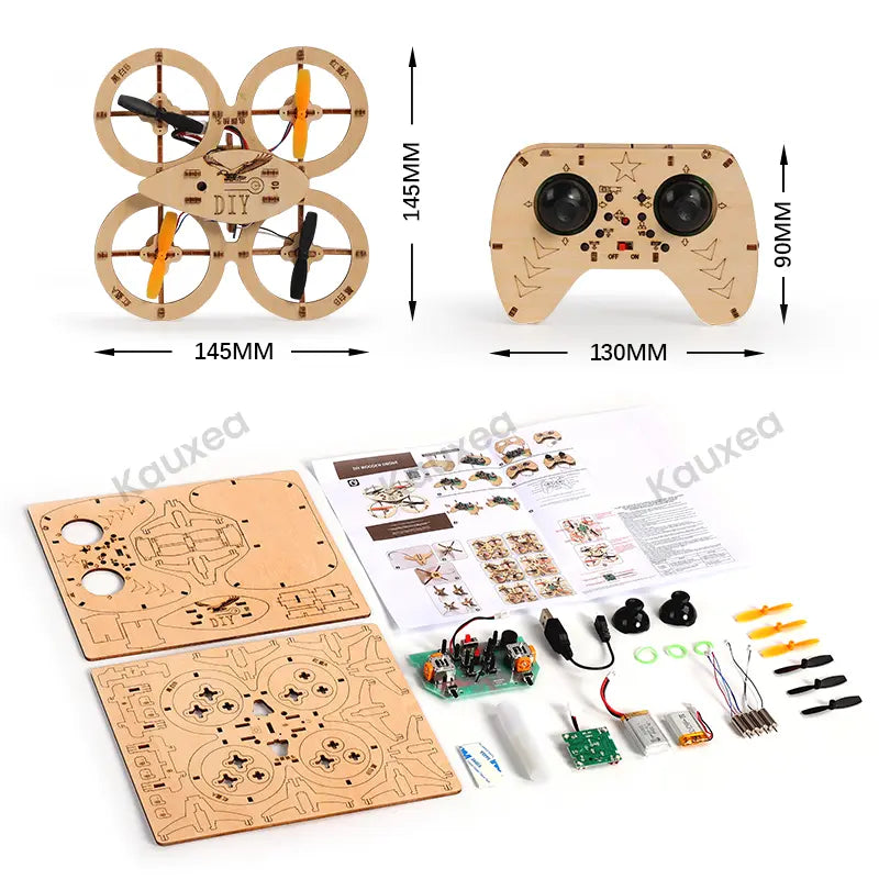 Beginner RC Training Toy Set – Pre-Tested Stunt Flip DIY Wooden Assembly Kit