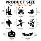 Halloween LED Silhouette Wall Light Stickers – Battery-Powered Waterproof Peel & Stick Window Decor