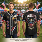 USA 250th Anniversary All-Over Print Patriotic Baseball Jersey