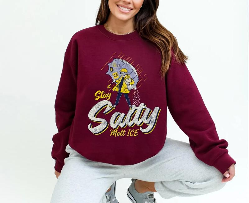 Stay Salty Anti ICE Crewneck, Protest Sweatshirt, Pro Democracy Top, Fck ICE Sweater