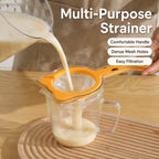 Versatile Fine Mesh Kitchen Strainer for Coffee, Tea & Flour Sifting