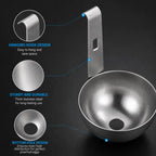 Stainless Steel Egg Poacher with Hanging Hook – Easy-Clean Kitchen Steamer (1-Pack)
