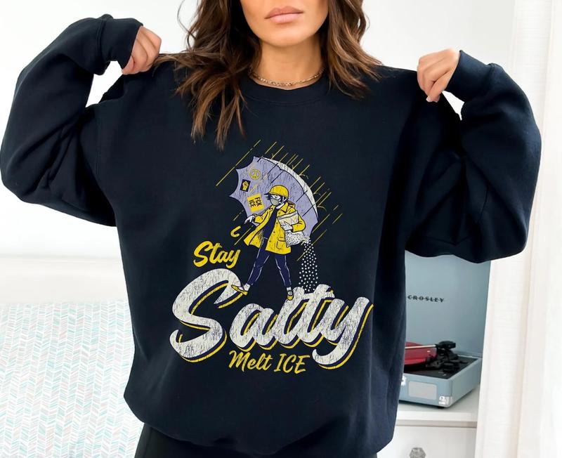 Stay Salty Anti ICE Crewneck, Protest Sweatshirt, Pro Democracy Top, Fck ICE Sweater
