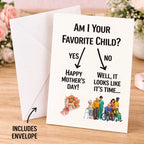 Funny Mother's Day Card | Sarcastic Gag Gift for Mom (Blank Inside)