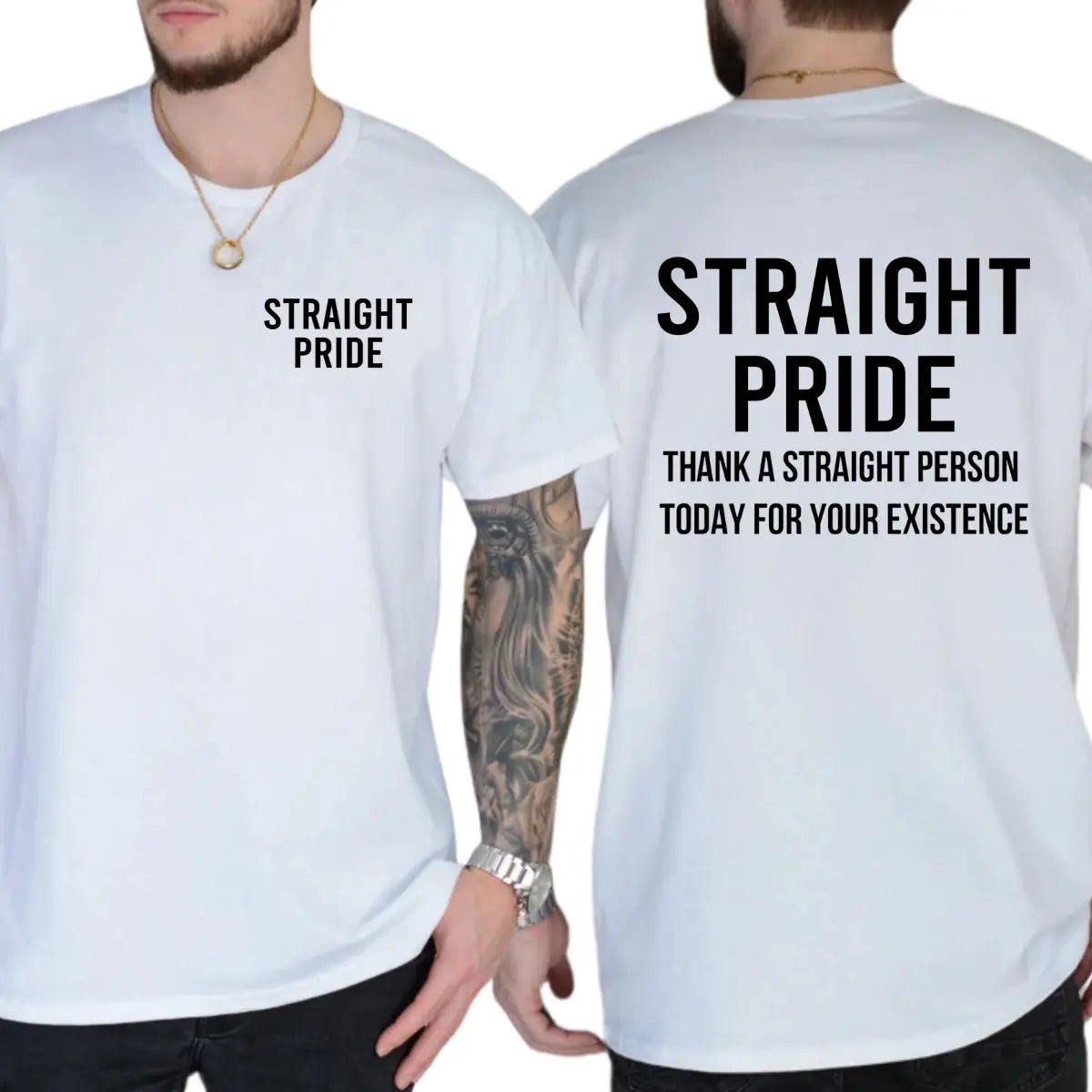 "Thank A Straight Person" Shirt | Funny Straight Pride Statement Tee