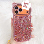 Cute Shiny Glitter Crystal Phone Case – Shockproof Camera Protection Cover for iPhone 16 Pro Max
