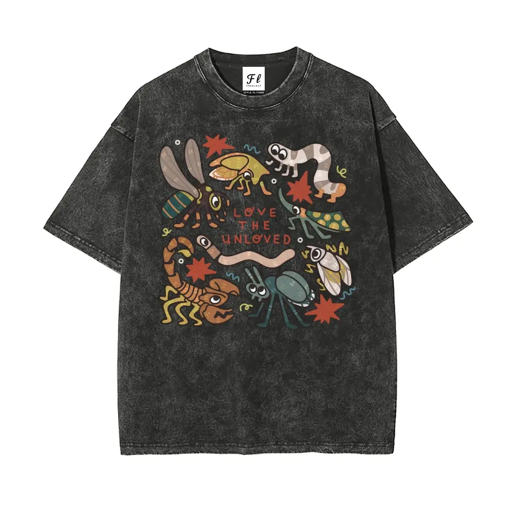 "Love The Unloved" Insect Lover Shirt | Vintage Washed Cotton Graphic Tee