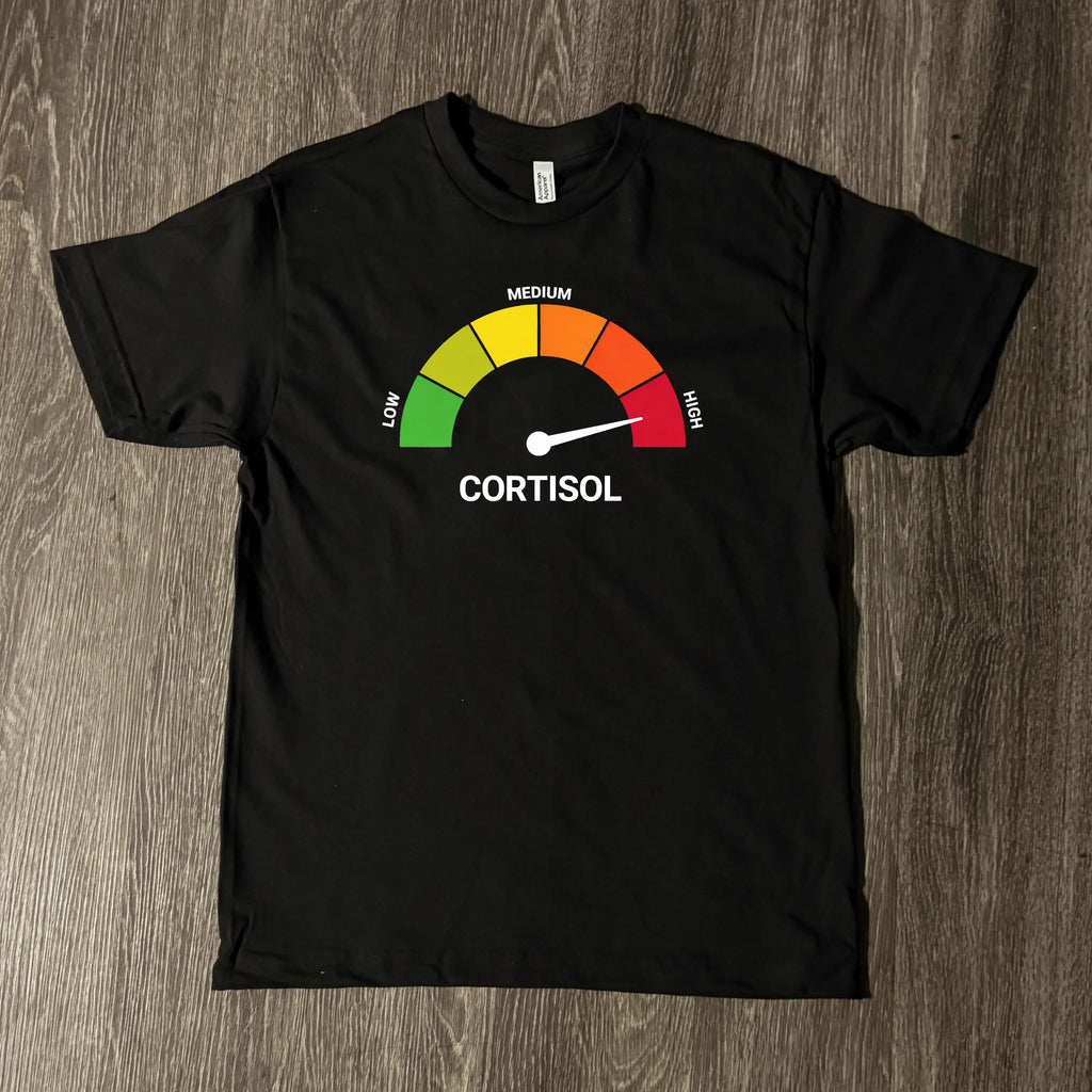 Low Cortisol High Cortisol Funny Casual  Heavyweight Short Sleeve Shirt