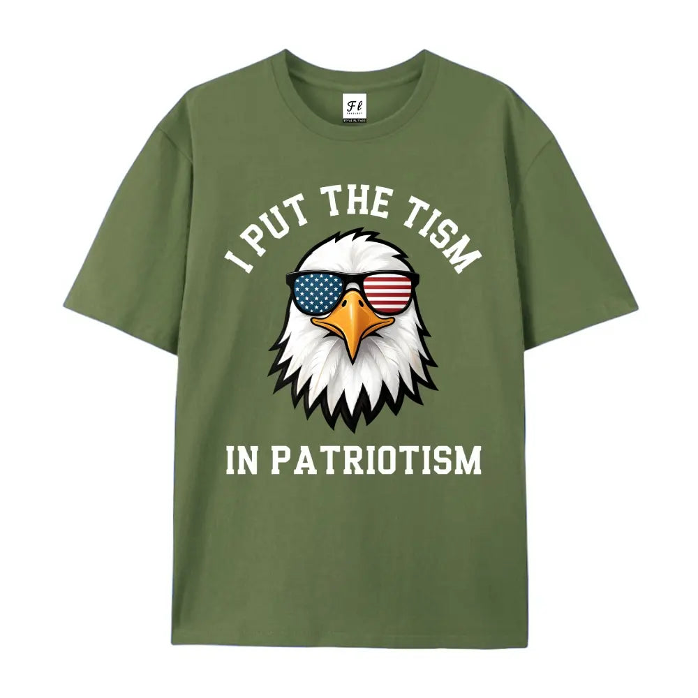Comfort Colors "Put The Tism In Patriotism" Athletic Eagle Shirt – 2026 Funny Pure Cotton Streetwear Tee