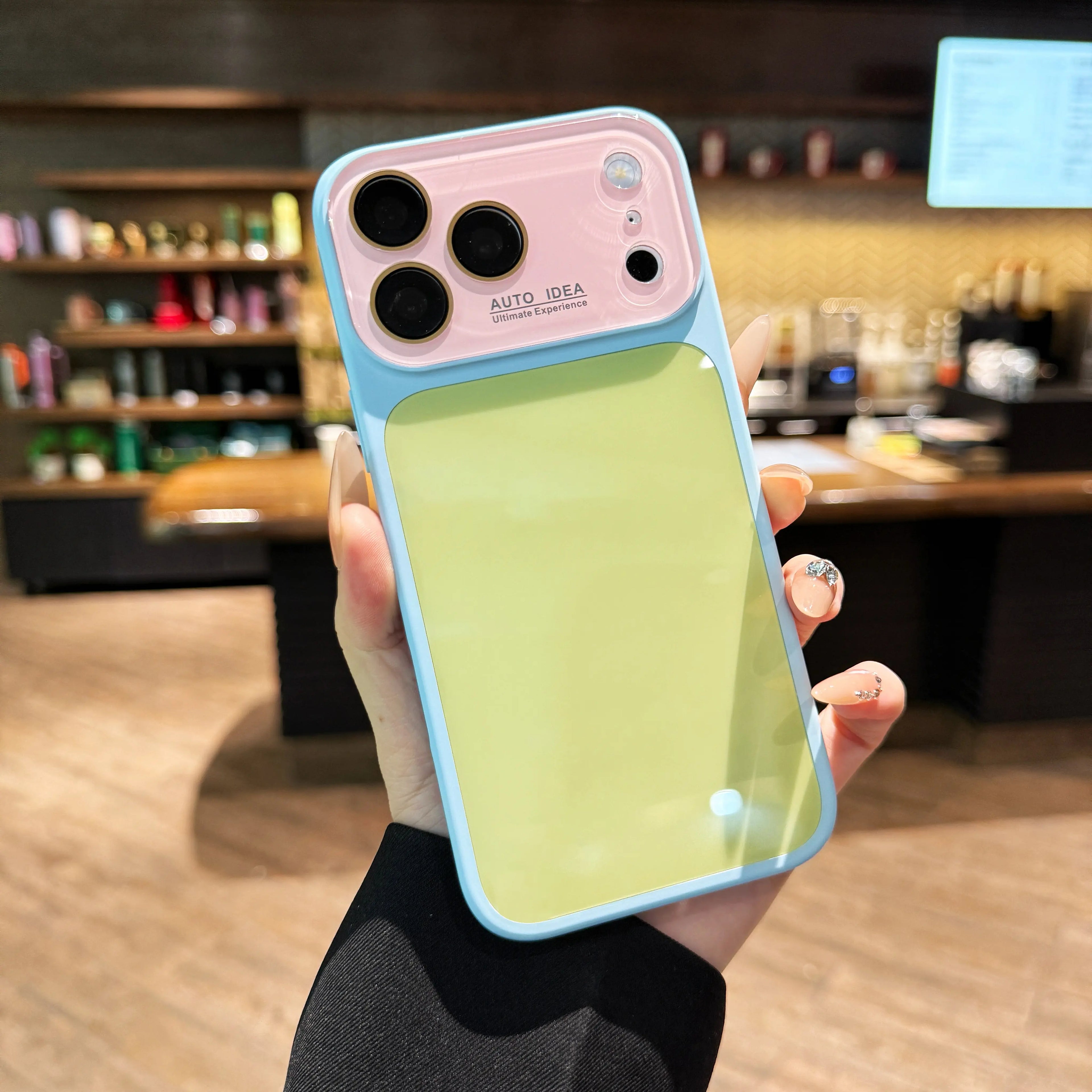 Dopamine Candy Color Crystal Phone Case – Contrast Lens Protection Anti-Drop Cover for iPhone 17 Pro Max