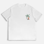 "Beachy Christian" Backprint T-Shirt | Trendy Coconut Tree Bible Verse Tee