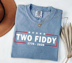 Comfort Colors "Two Fiddy" USA 250 Years Shirt – Funny 1776–2026 Patriotic Graphic Tee