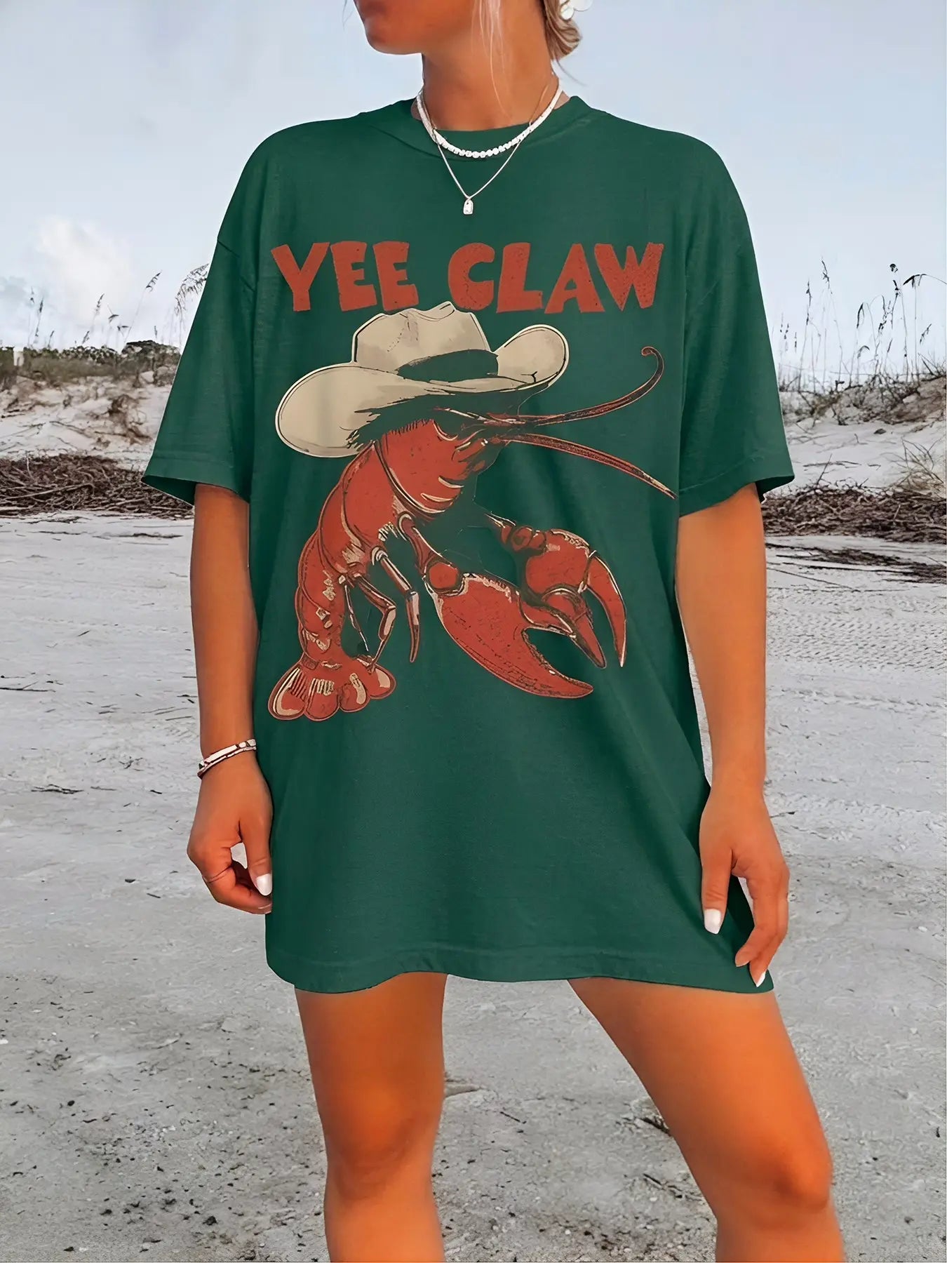 "Cowboy Crawfish" Graphic Tee | Coastal Cowgirl Aesthetic Vintage Shirt