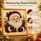 3D Beaded Christmas Pearl Diamond Painting – Xmas Wreath Stocking DIY Wall Decor