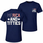 Men's "Merica And Titties" Sleeveless Tank Top – Punk Printed Crew Neck Vest