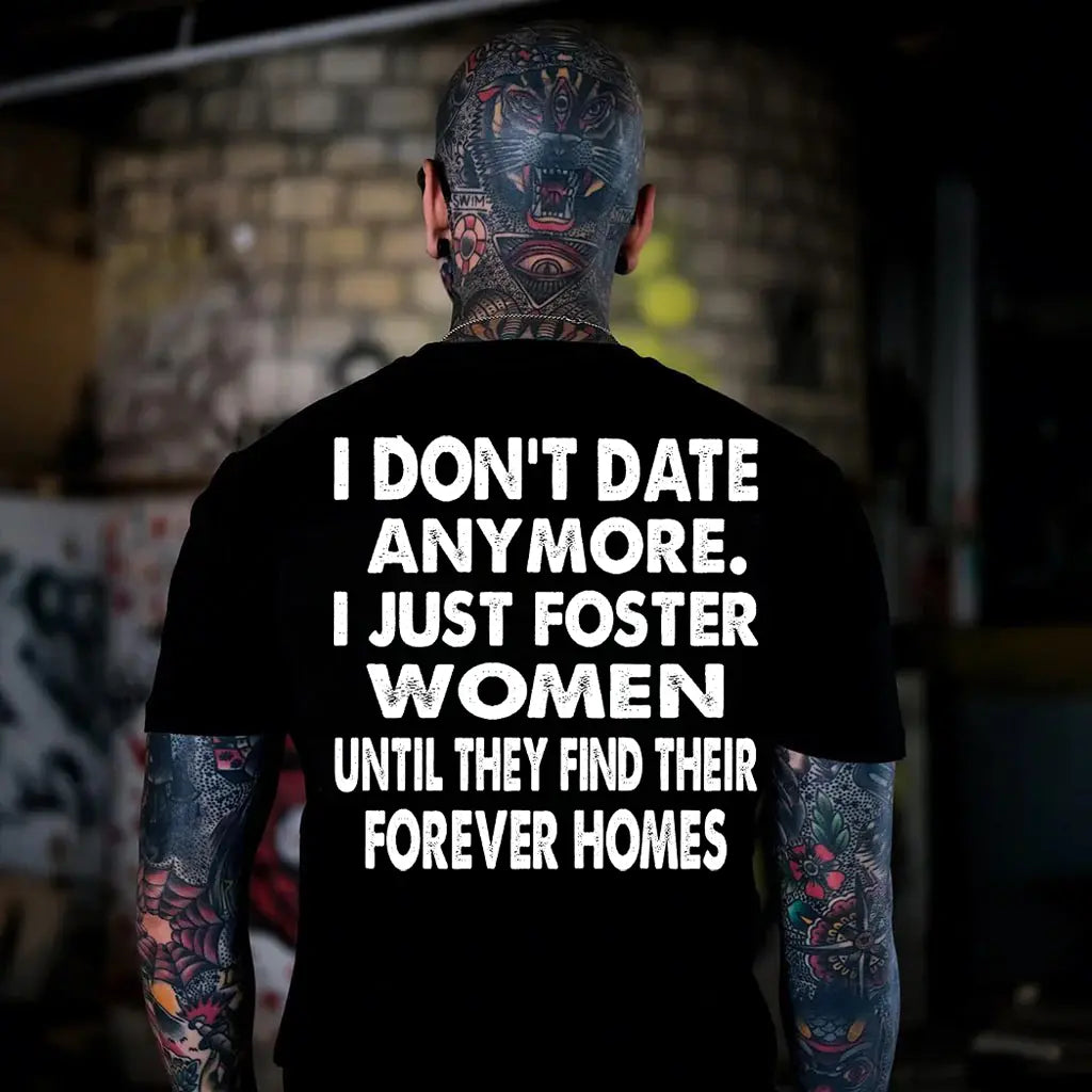I DON'T DATE ANYMORE Black Print Hoodie