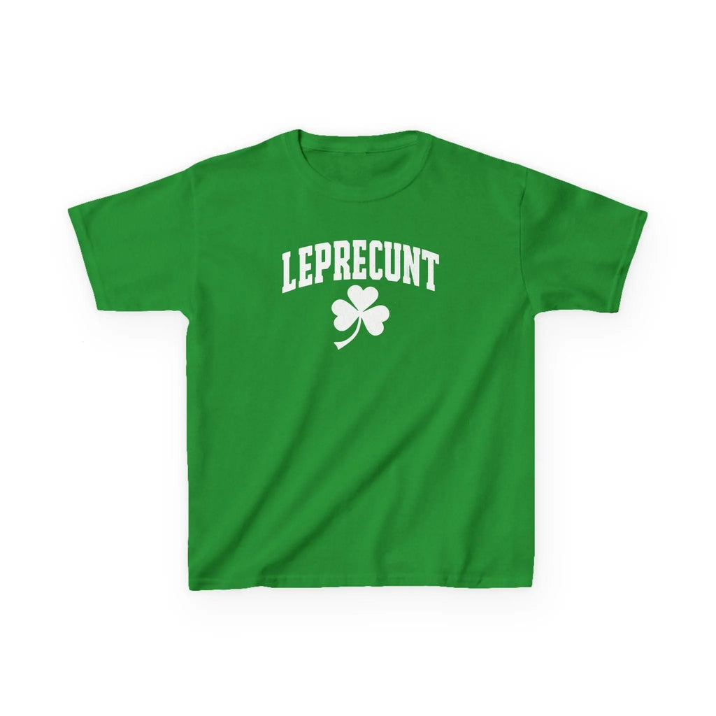 "Leprecunt" Y2K Baby Tee | Funny St. Patrick's Day Irish Graphic Shirt