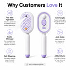 Electric Spray Air Cushion Massage Comb – Self-Cleaning Anti-Static Hair Brush