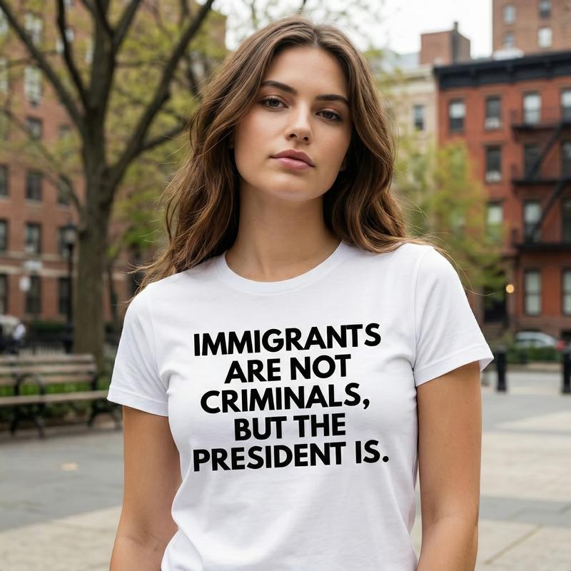 "Immigrants Are Not Criminals" Funny Political T-Shirt | Statement Tee