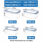 16-Piece Glass Food Storage Containers Set – Airtight Meal Prep & Kitchen Preservation Lids