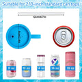 4-Pack Reusable Soda Can Lids with Straws - BPA-Free, Spill-Proof & Airtight Covers for Standard Beverage Cans