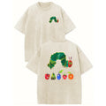 Holafish Retro Acid Wash Tee: "The Very Hungry Caterpillar" Heavyweight Streetwear