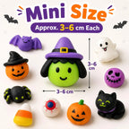 Halloween Mochi Squishies Kit – Mini Spooky Party Favors & Trick-or-Treat Bag Fillers