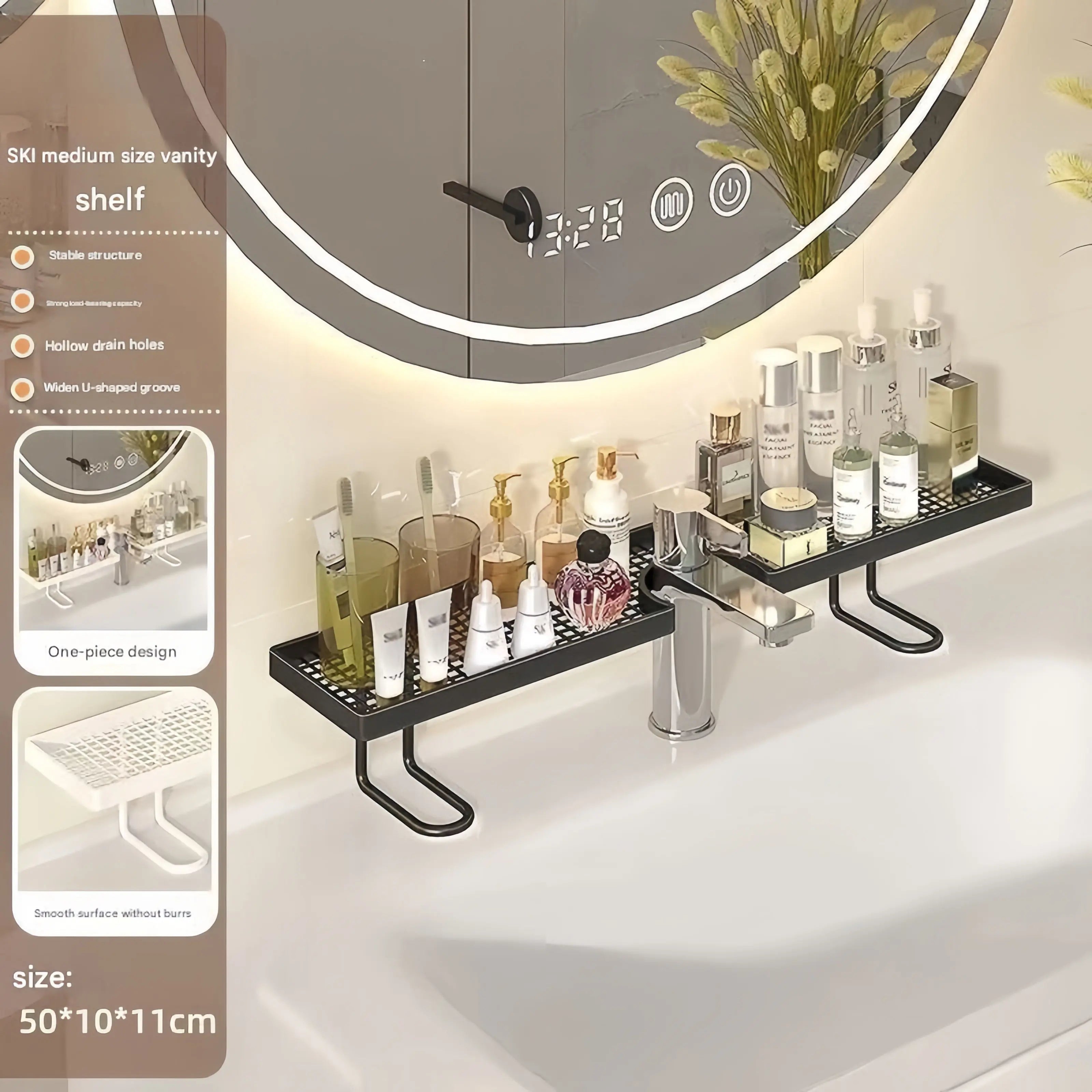 Minimalist Luxury Multi-Purpose Storage Rack for Bathroom & Kitchen