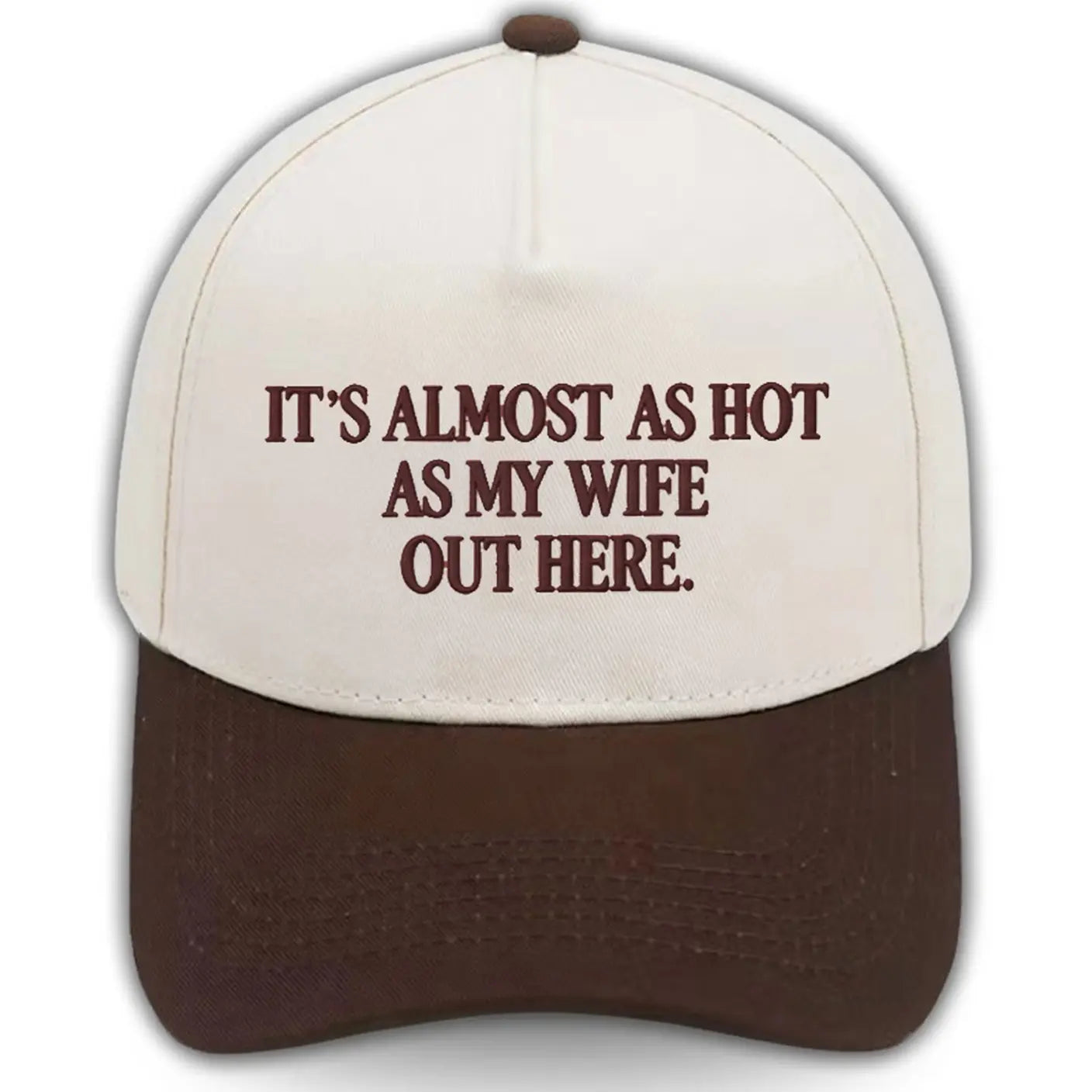 Funny "Almost As Hot As My Husband" Hat – Retro Two-Tone Snapback Cap