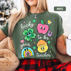 Cute Irish Shamrock Teacher T-Shirt - Lucky To Be Your Teacher St. Paddy's Day Gift