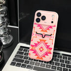 Western Bull Horn Aztec Geometric MagSafe Case – Gradient Ethnic Tribal Shockproof Cover for iPhone 17 Pro Max