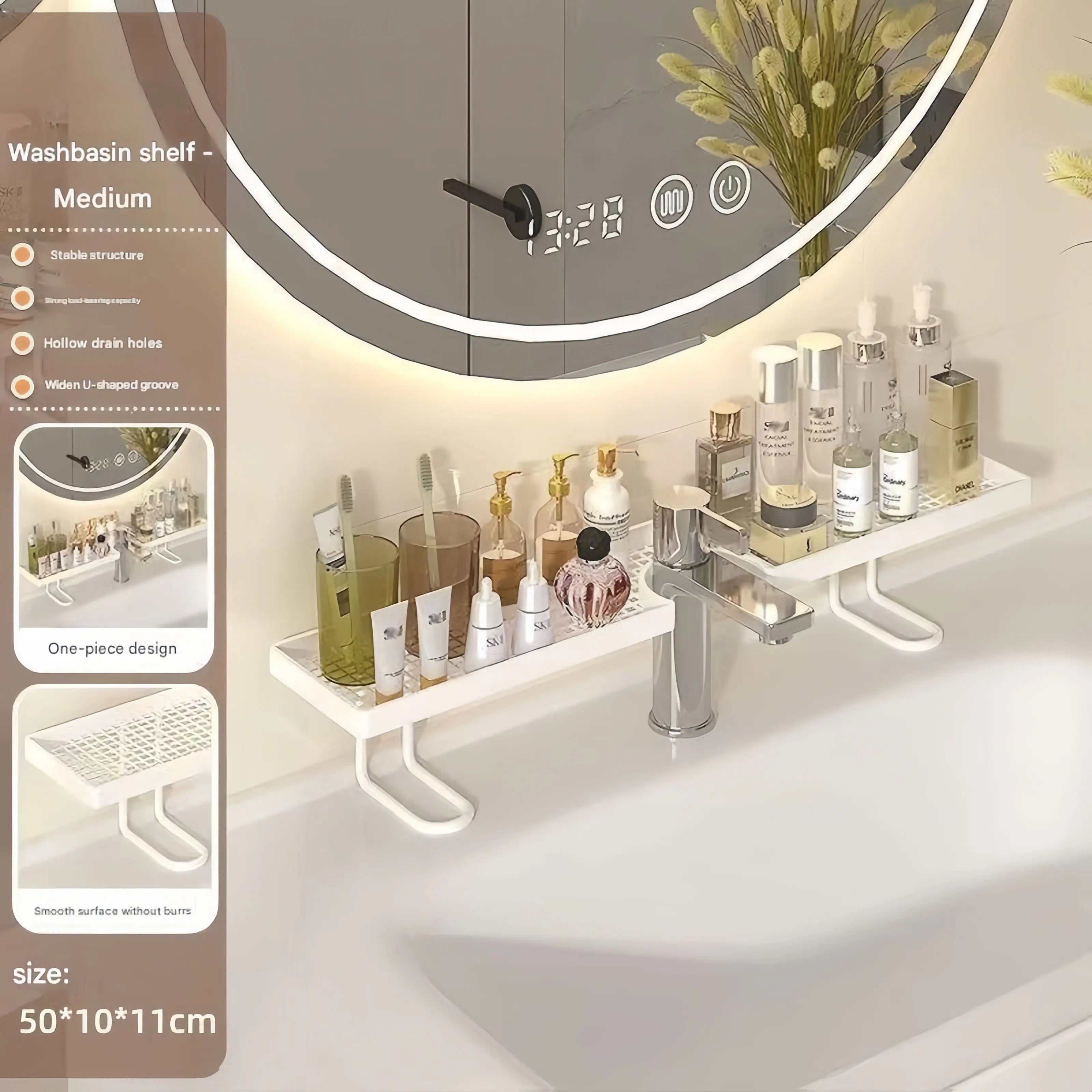 Minimalist Luxury Multi-Purpose Storage Rack for Bathroom & Kitchen