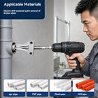 Universal Broken Pipe Thread Extractor Tool (1/2", 3/4", 1") – Drill-Powered Pipe Nipple Remover