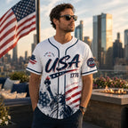 Comfort Colors USA 250th Anniversary Baseball Jersey – Patriotic 1776–2026 American Flag Liberty Eagle Shirt