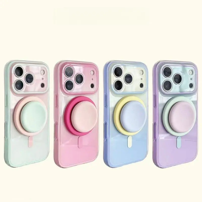 2-in-1 Gradient Full-Cover MagSafe Case – Hard PC Cover with AI Button for iPhone 17 Pro Max