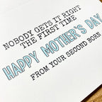 Funny Mother's Day Card from Second Born | "Nobody Gets It Right The First Time"