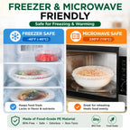 100-Pack Disposable Stretch Plastic Food Covers – Elastic Bowl Covers for Kitchen Storage
