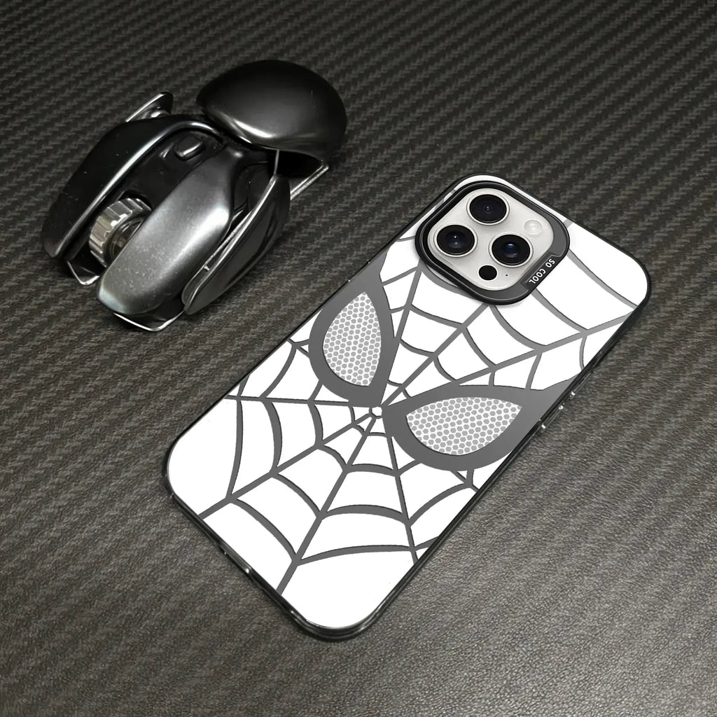 Classic Cool Grid Pattern IMD Laser Phone Case - Military Grade Anti-Drop Shell for iPhone
